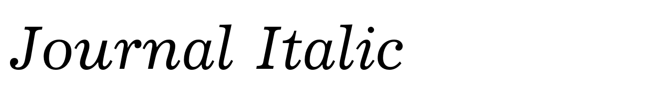 Journal Italic